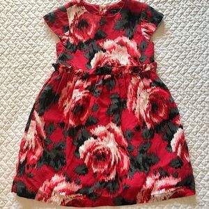 5T GAP Red and Black Christmas Day Dress